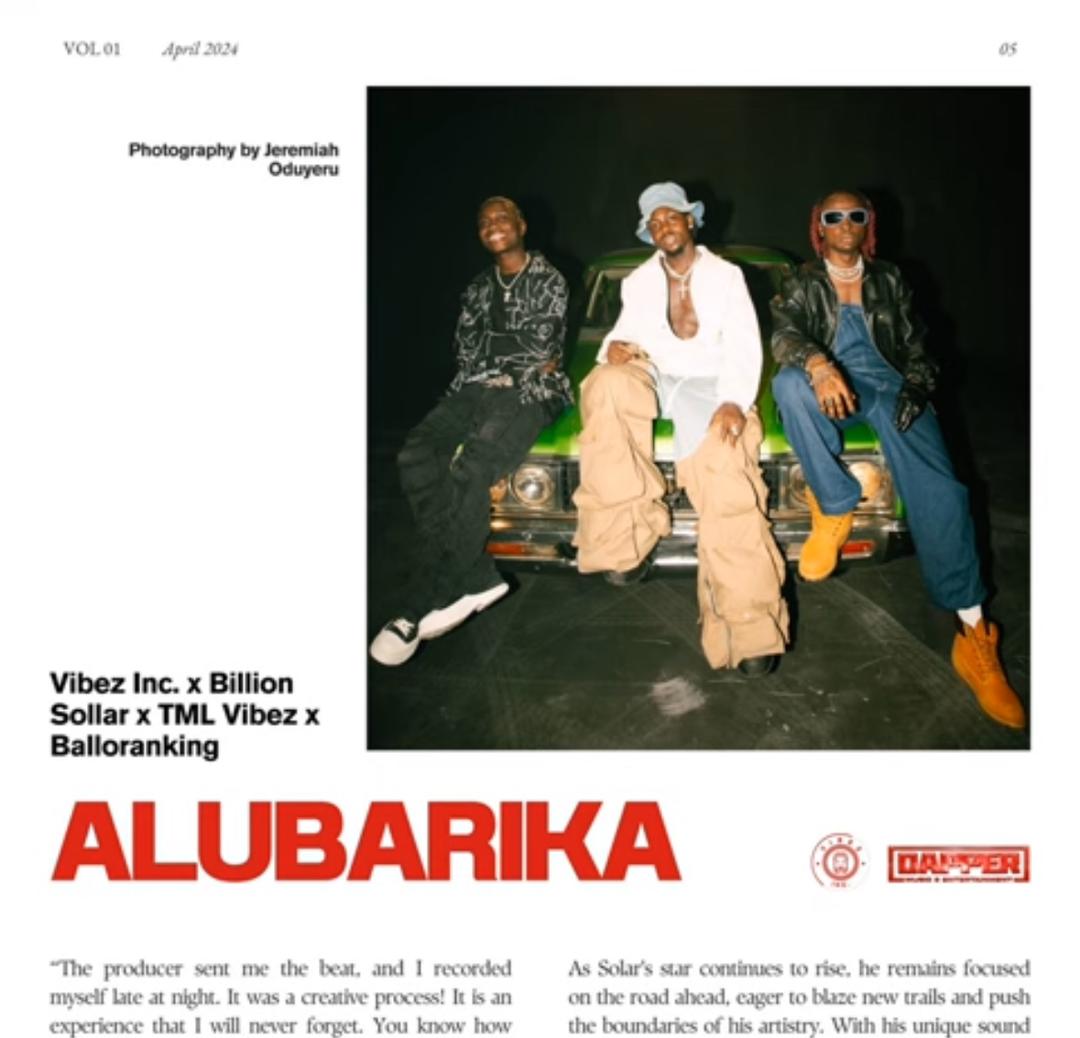 Vibez Inc ft. Billion Solar, Tml Vibez, Balloranking – Alubarika